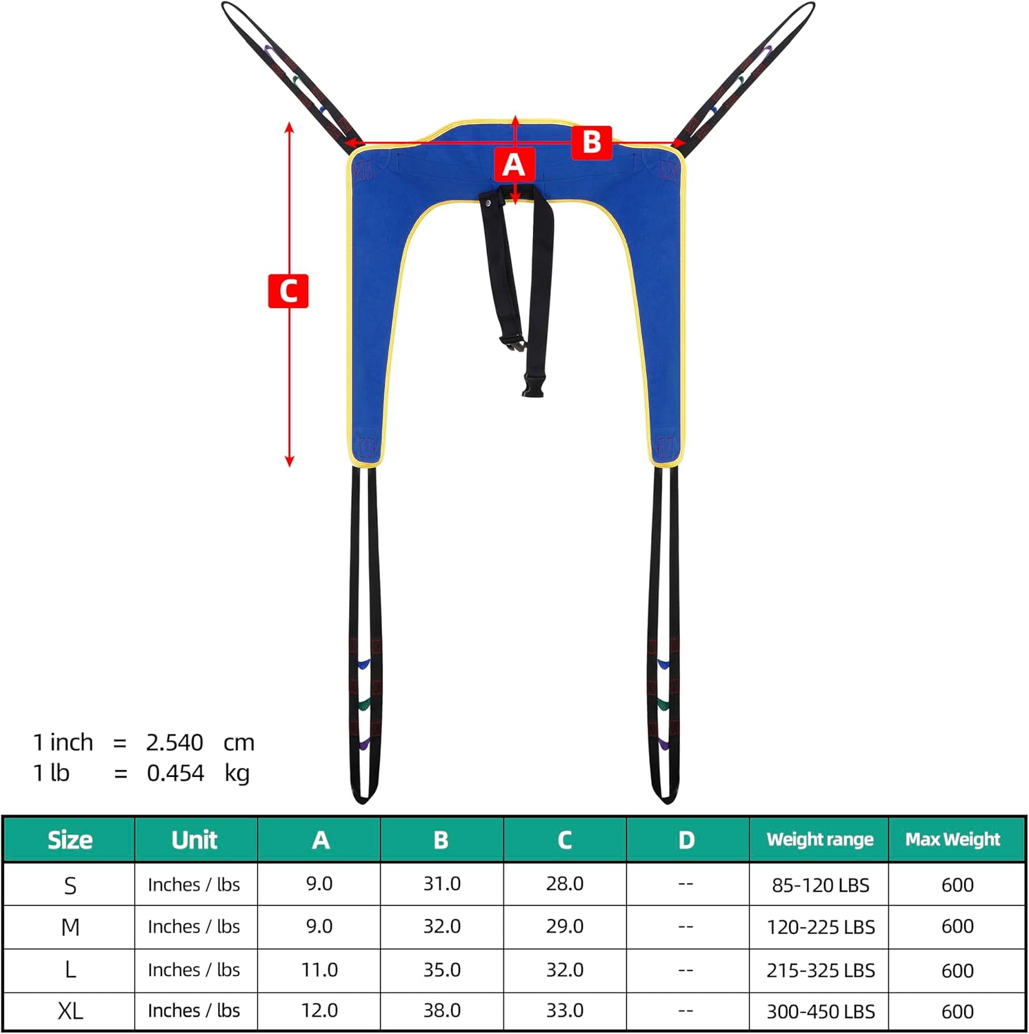 Lift Sling for Toileting with Torso Belt, Transfer Sling for Elderly Individuals,FSA HSA, Post-Surgery Patients and People with Disabilities, Medical Belt for Lifting Patients, Toilet Assistance - Image 3