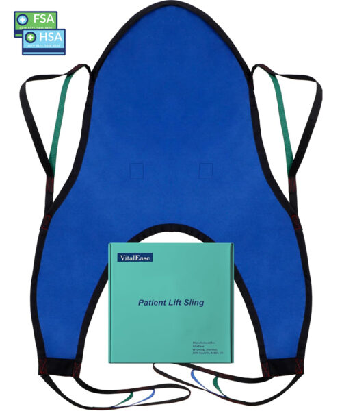 U-Shaped Lift Sling with Head Support,FSA HSA, Transfer Sling for Elderly and Disabled, Polyester Lift Pad for Lifting Patients, Medical Devices- Max Weight 600 lb (Small)