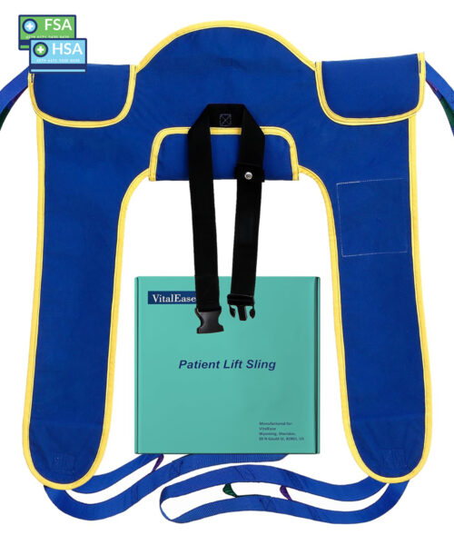 Padded Lift Sling for Toileting with Color-Coded Lifting Straps,FSA HSA,Transfer Sling for Elderly Individuals, Post-Surgery Patients and People with Disabilities, Toilet Assist Devices