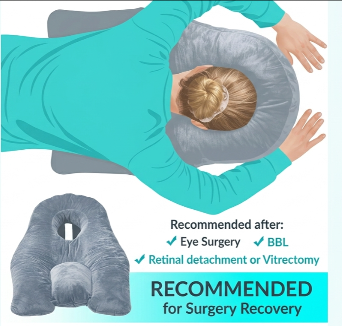 Face Down Pillow for Sleeping -FSA HSA Eligible- for BBL or Eye Surgery Recovery - Prone Pillow for Vitrectomy, Retinal Surgery or Home Massages - CertiPUR-US® Certified Shredded Memory Foam - Image 7